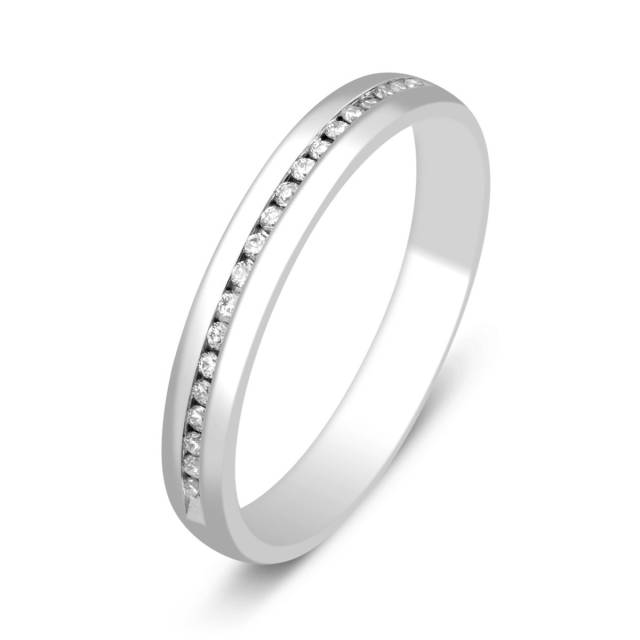 Обручальное кольцо из белого золота с бриллиантами (036851)