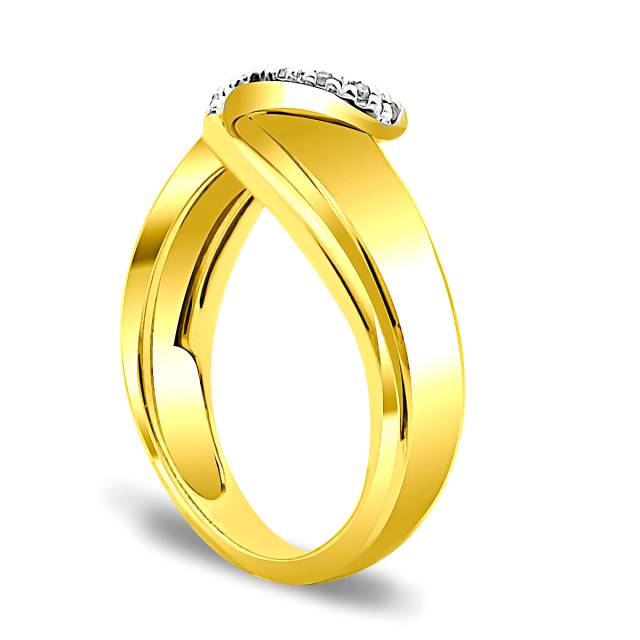Кольцо из жёлтого золота с бриллиантами (020956)
