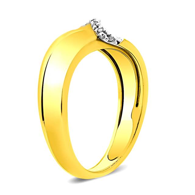 Кольцо из жёлтого золота с бриллиантами (020956)