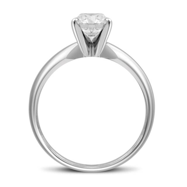Помолвочное  кольцо из белого золота с бриллиантом (035487)