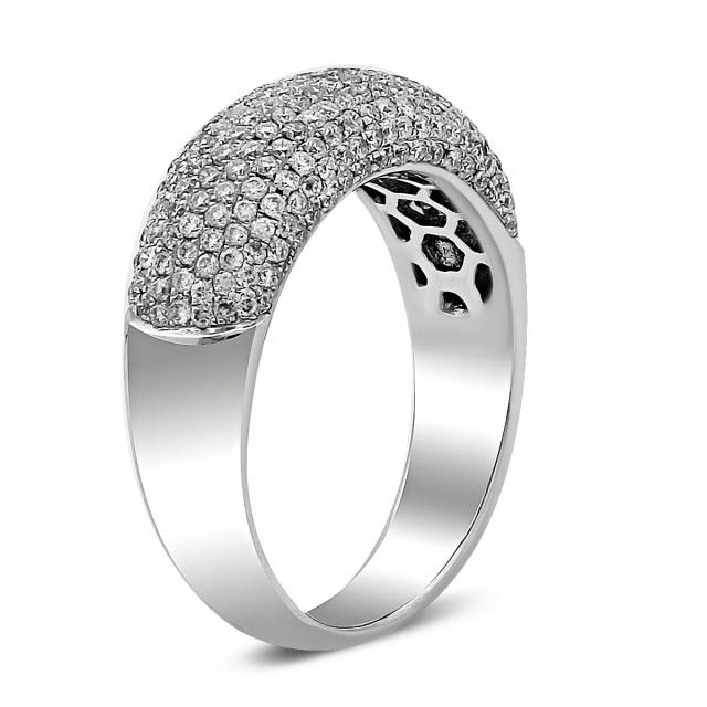 Кольцо из белого золота с бриллиантами (018536)