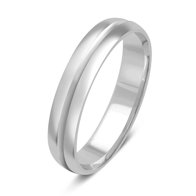 Обручальное кольцо из белого золота (045839)