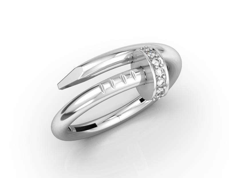 Кольцо из белого золота с бриллиантами (052411)