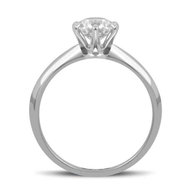 Помолвочное кольцо из платины с бриллиантом (040604)