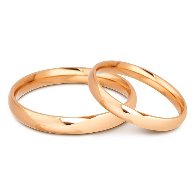 Обручальное кольцо из красного золота (014102)