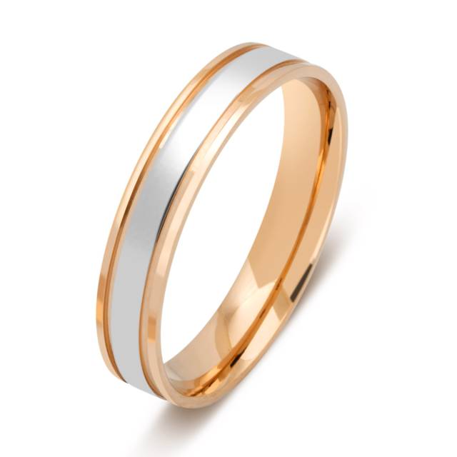 Обручальное кольцо из комбинированного золота (029073)