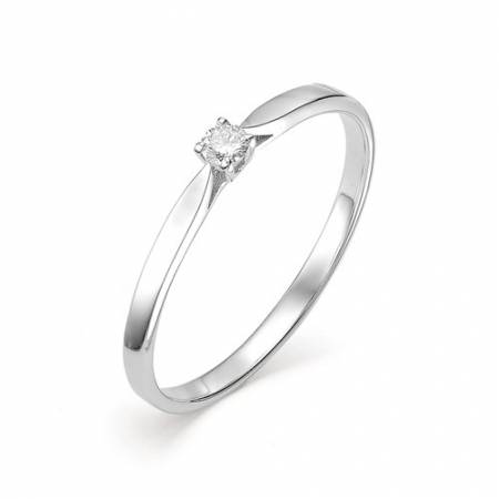 Помолвочное кольцо из белого золота с бриллиантом (030425)