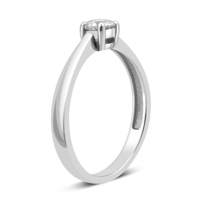 Помолвочное кольцо из белого золота с бриллиантом (032706)