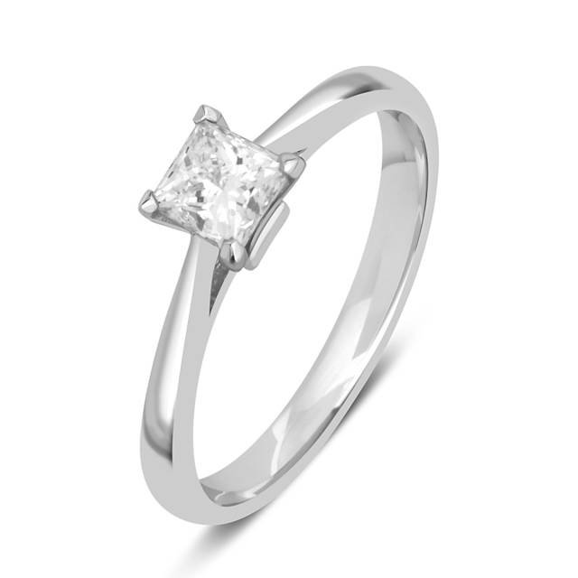 Помолвочное кольцо из белого золота с бриллиантом (052024)