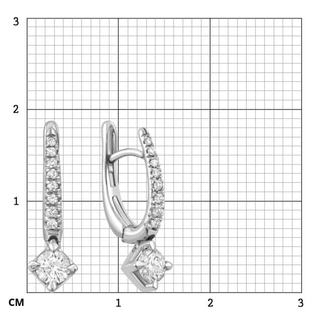 Серьги из белого золота с бриллиантами "Crivelli" (048951)