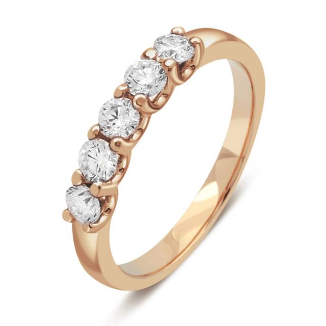 Кольцо из красного золота с бриллиантами (038028)