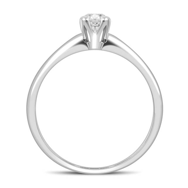 Помолвочное кольцо из белого золота с бриллиантом (028634)