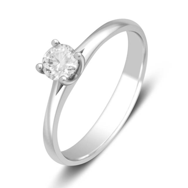 Помолвочное кольцо из белого золота с бриллиантом (026238)