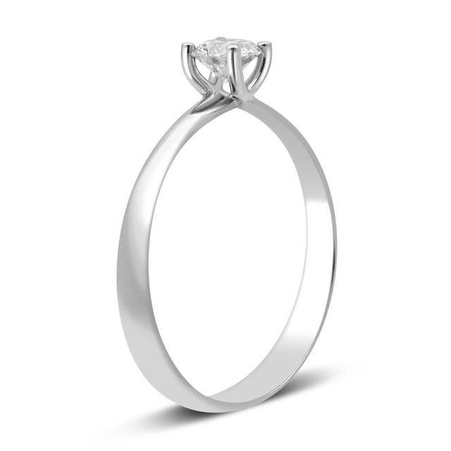 Помолвочное кольцо из белого золота с бриллиантом (026238)
