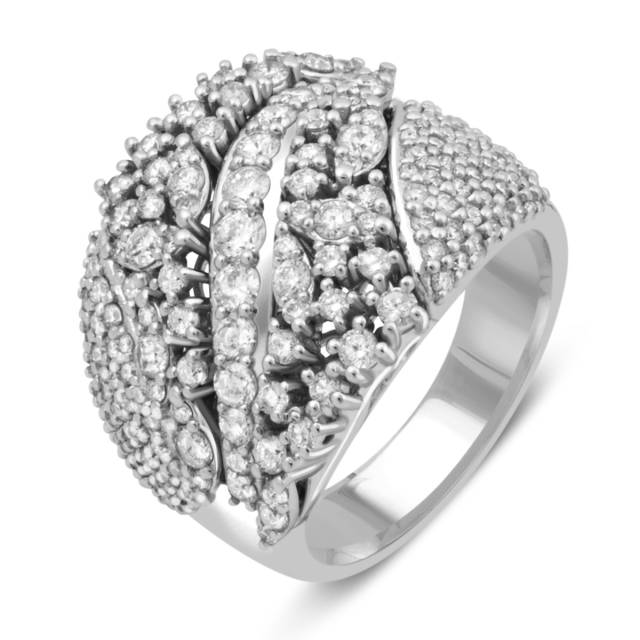 Кольцо из белого золота с бриллиантами (038143)