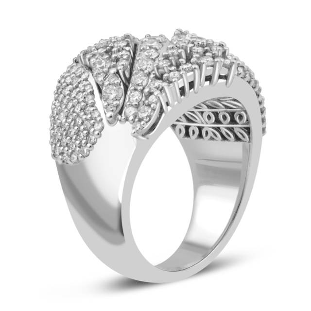 Кольцо из белого золота с бриллиантами (038143)