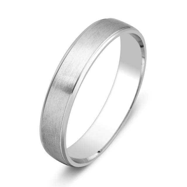 Обручальное кольцо из белого золота (023522)