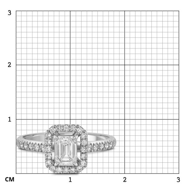 Помолвочное кольцо из белого золота с бриллиантами (051292)