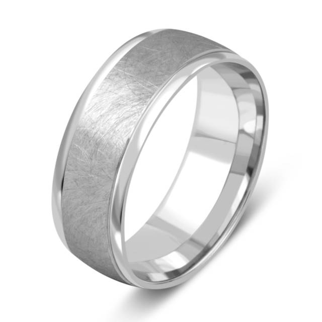 Обручальное кольцо из белого золота (026089)
