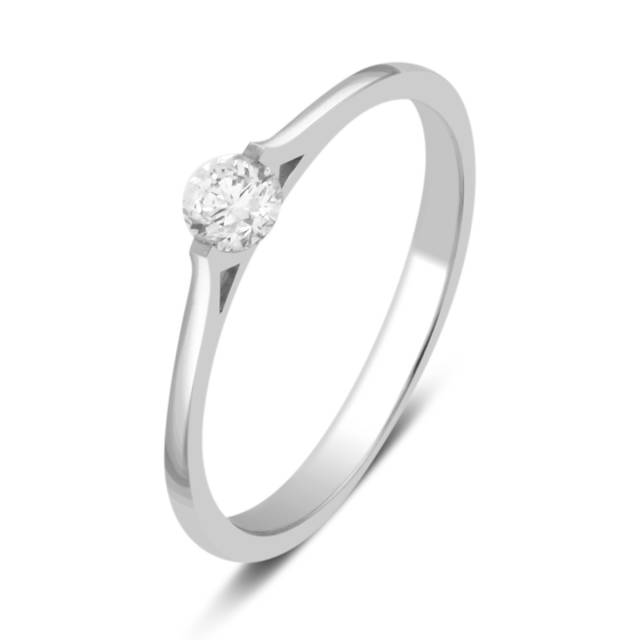 Помолвочное кольцо из белого золота с бриллиантом (032809)