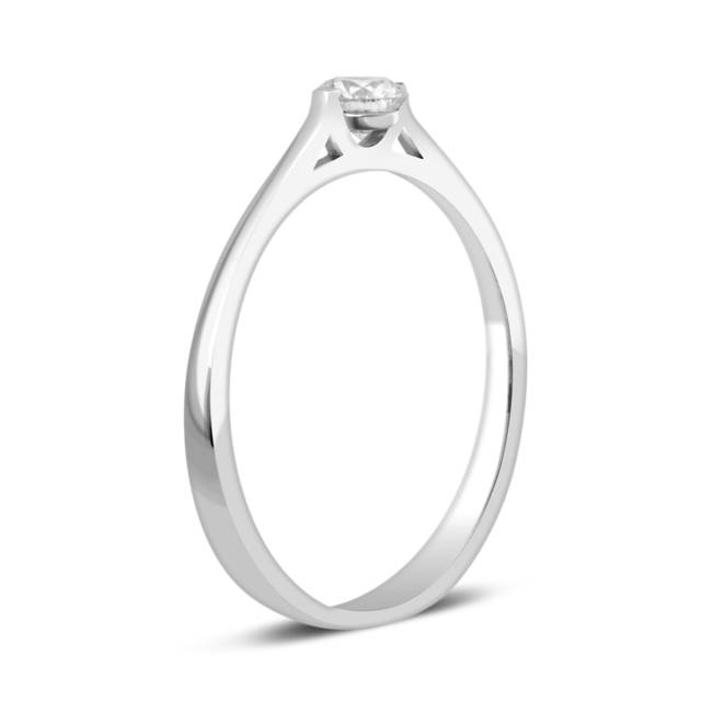 Помолвочное кольцо из белого золота с бриллиантом (032809)