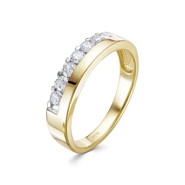 Кольцо из жёлтого золота с бриллиантами (054756)