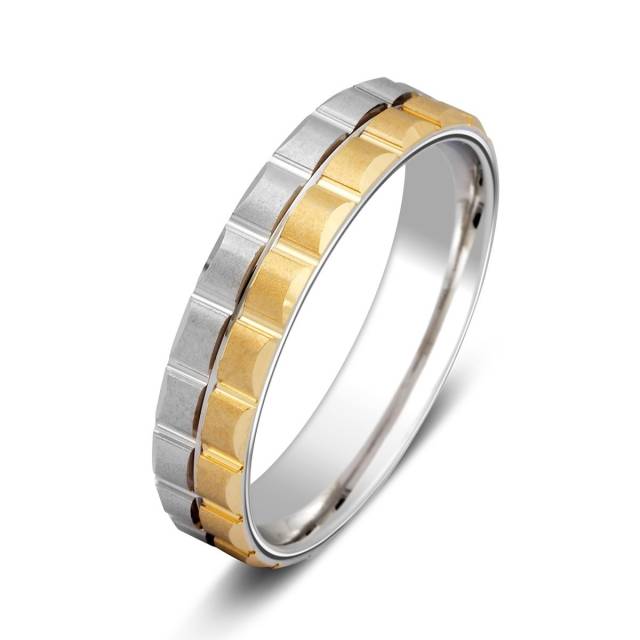 Обручальное кольцо из комбинированного золота Tiamo (014957)