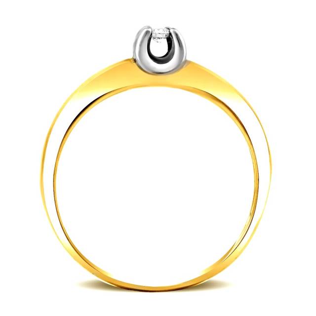 Помолвочное кольцо из жёлтого золота с бриллиантом (023353)