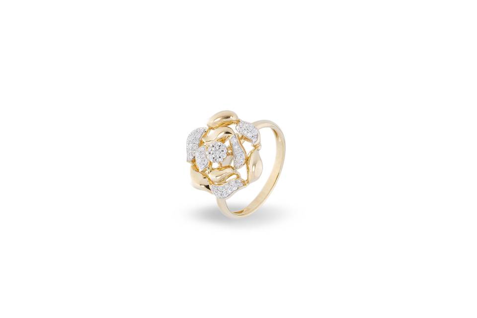 Золотое кольцо  с бриллиантом (012456)