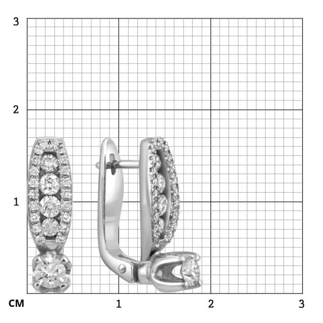 Серьги из белого золота с бриллиантами (049761)