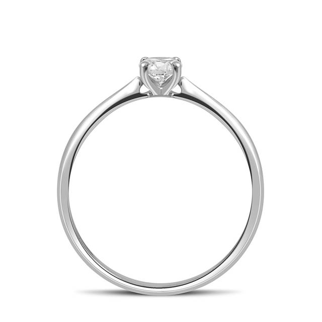 Помолвочное кольцо из платины с бриллиантом (045749)