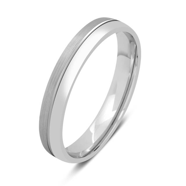 Обручальное кольцо из белого золота (043099)