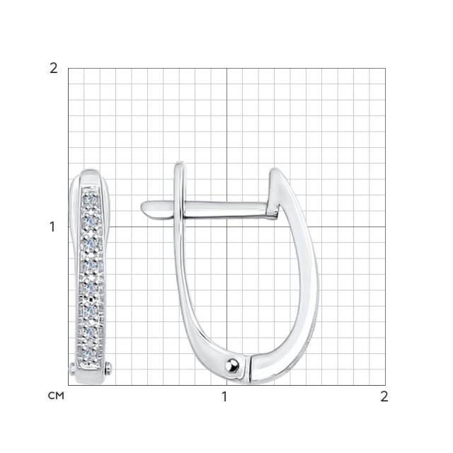 Серьги из белого золота с бриллиантами (042900)