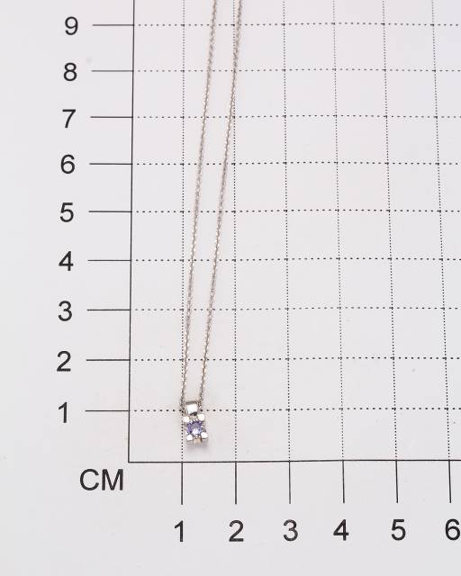 Колье из белого золота с танзанитом (050290)