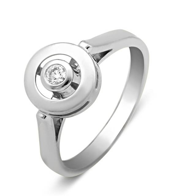 Помолвочное кольцо из белого золота с бриллиантами (025746)
