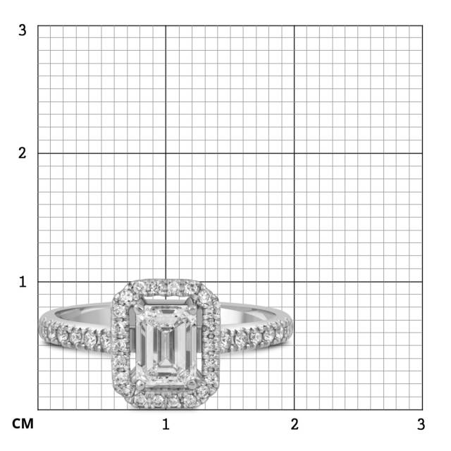 Помолвочное кольцо из белого золота с бриллиантами (051295)