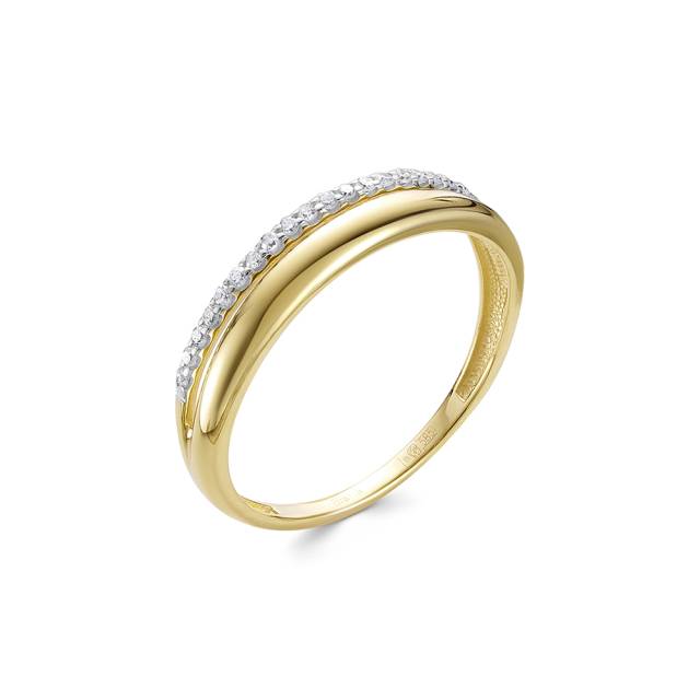 Кольцо из жёлтого золота с бриллиантами (054786)