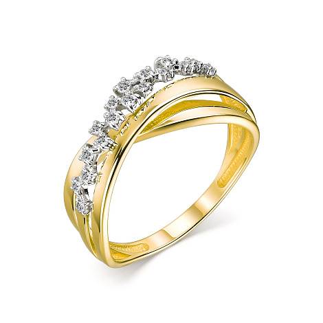 Кольцо из жёлтого золота с бриллиантами (047331)