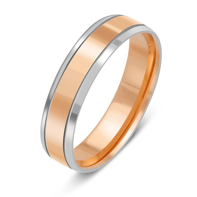Обручальное кольцо из комбинированного золота (050078)