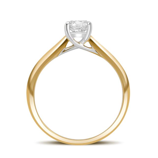 Помолвочное кольцо из жёлтого золота с бриллиантом (038800)