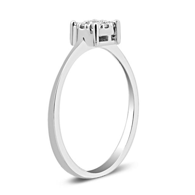Помолвочное кольцо из белого золота с бриллиантами (023223)