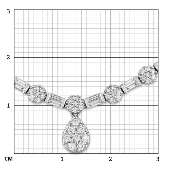 Колье из белого золота с бриллиантами (048449)