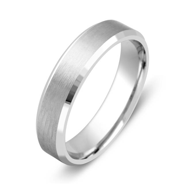 Обручальное кольцо из белого золота (010487)