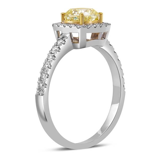 Помолвочное кольцо из белого золота с бриллиантами (052531)