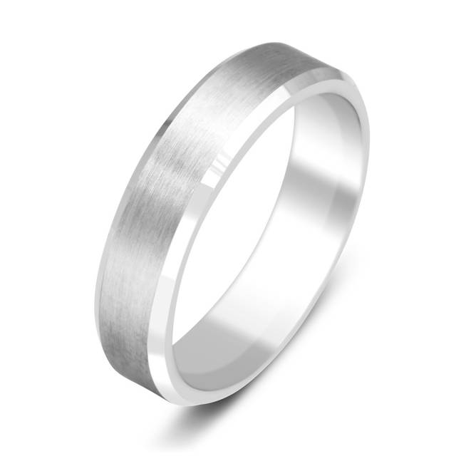 Обручальное кольцо из белого золота (014558)
