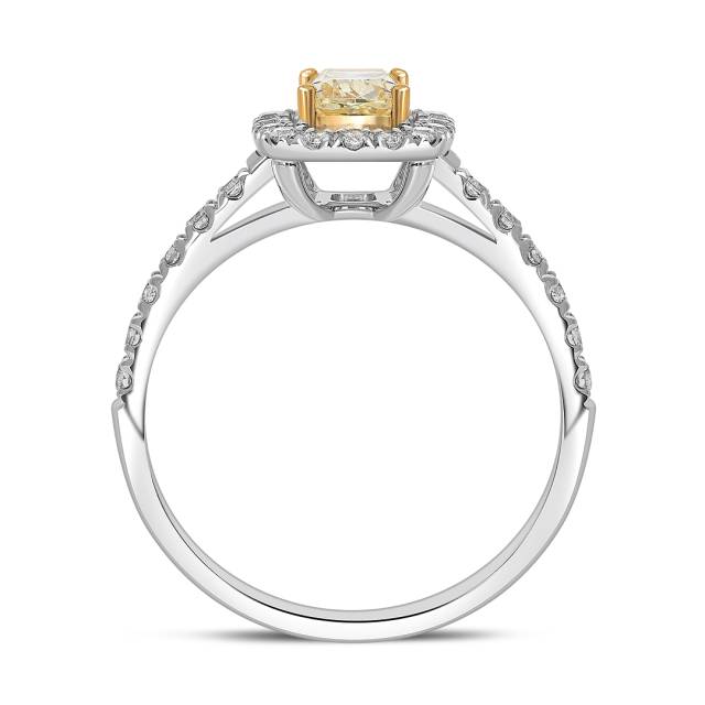 Кольцо из белого золота с бриллиантами (062906)