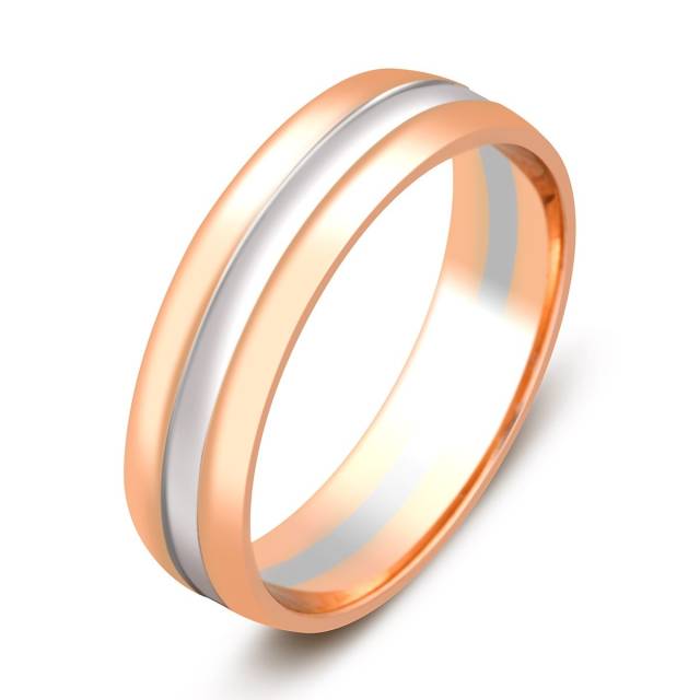 Обручальное кольцо из комбинированного золота (014829)