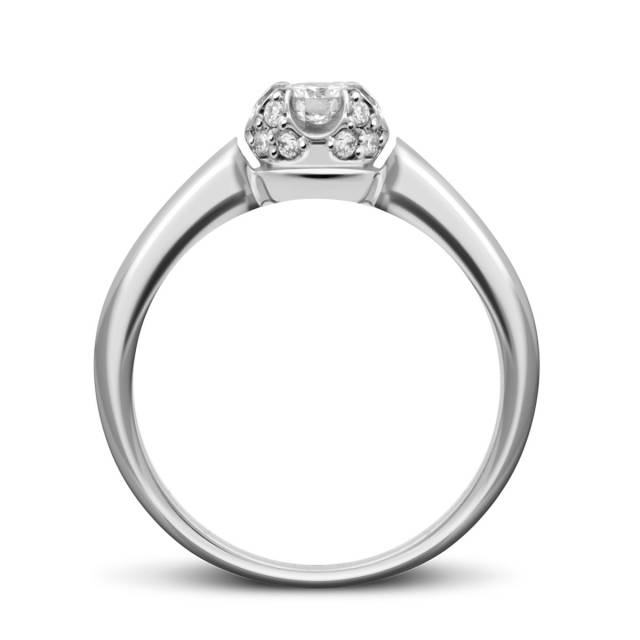 Помолвочное кольцо из белого золота с бриллиантами (023898)