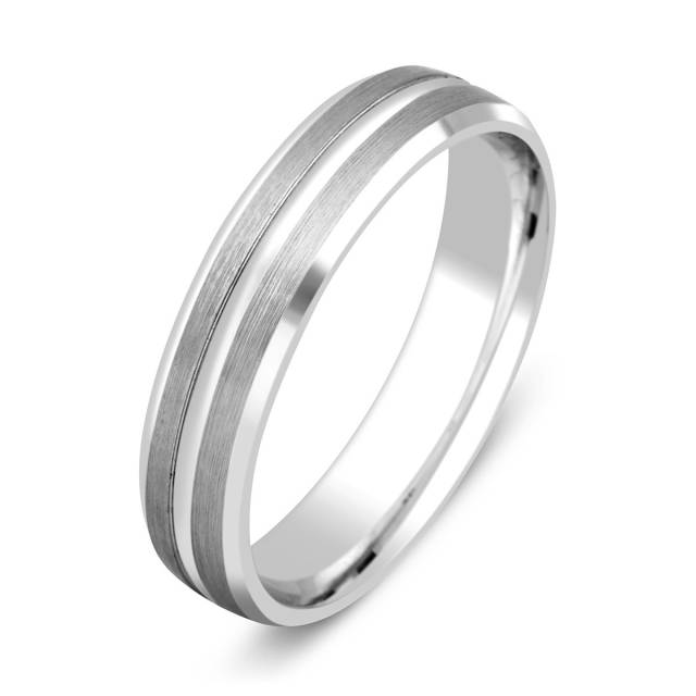 Обручальное кольцо из белого золота (010860)