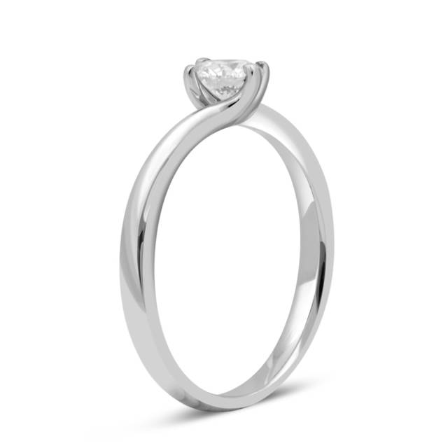 Помолвочное  кольцо из платины с бриллиантом (027963)